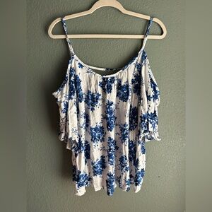 Blue & White Torrid Blouse